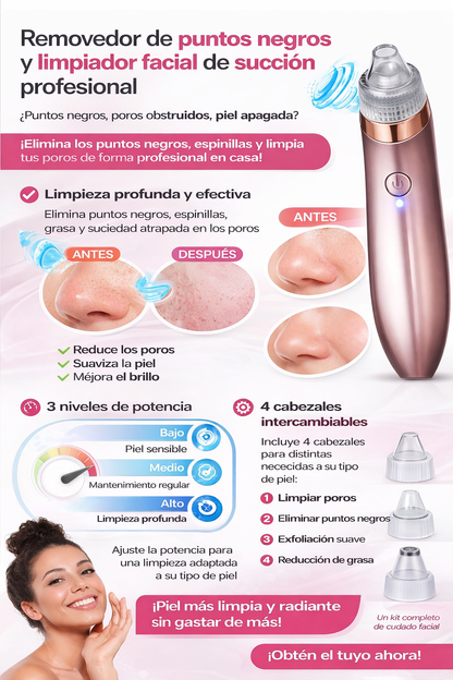 Limpiador Facial Succionador Y Removedor Puntos Negros